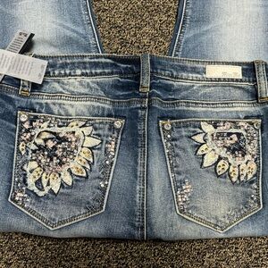 Blue Embellished Women Jeans W29 L29 - NWT